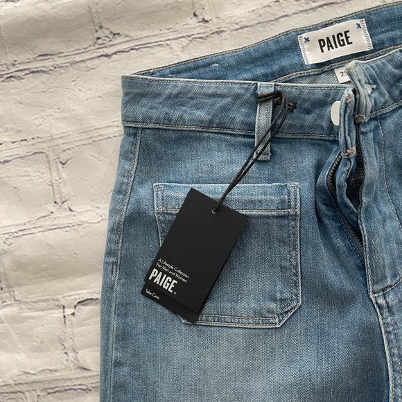 Paige Nellie High Waist Patch Pocket Jean - Picture 9 of 10